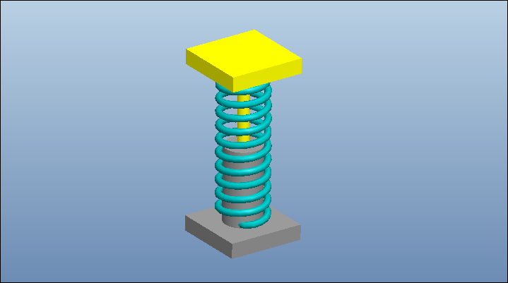 Proe压缩弹簧仿真