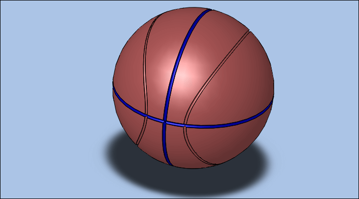 SolidWorks建模练习（6）：篮球