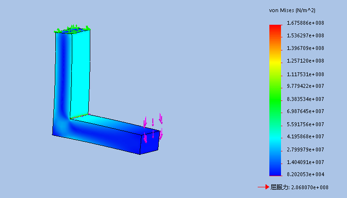 SolidWorks Simulation 有限元分析实例练习（3）：局部网格控制