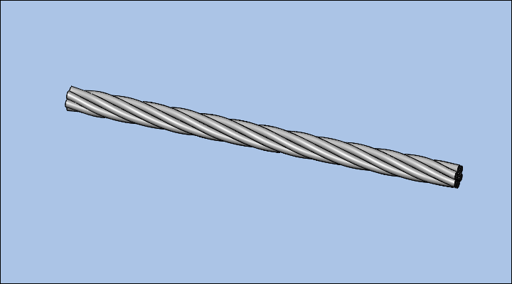 SolidWorks建模练习（8）：钢丝绳