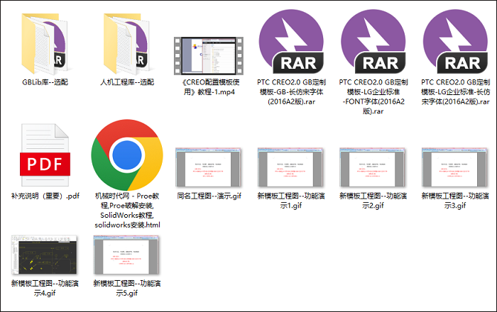 Creo2.0国标定制模板下载