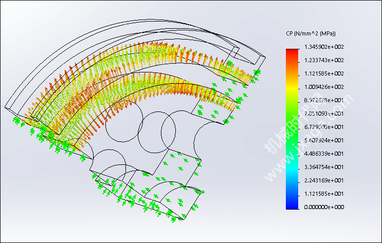 SolidWorks Simulation 有限元分析实例练习（13）：对称装配体