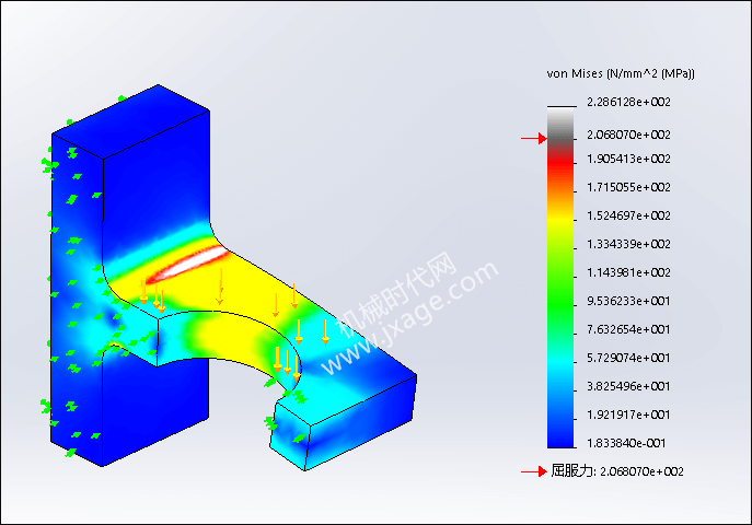 SolidWorks Simulation 有限元分析实例练习（21）：自适应网格