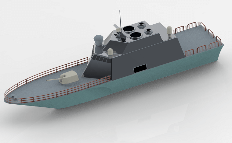 Creo战舰模型下载