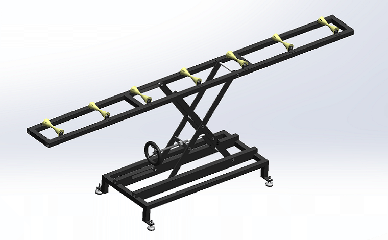 Solidworks剪叉式升降机模型下载