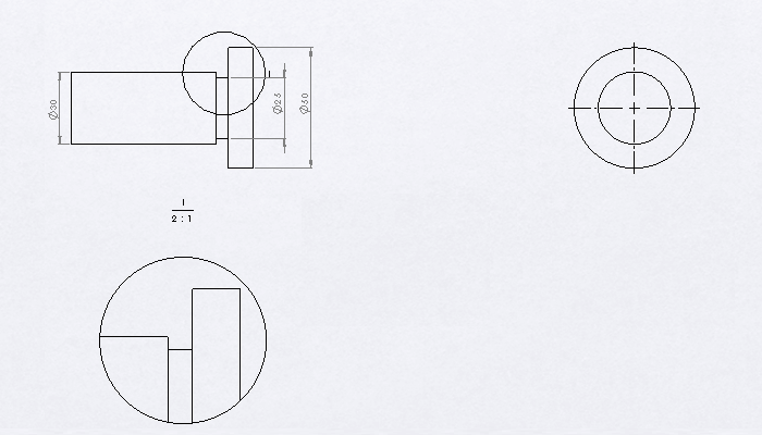SolidWorks放大视图如何标注尺寸？