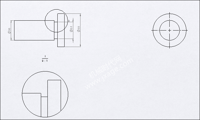 SolidWorks放大视图如何标注尺寸？