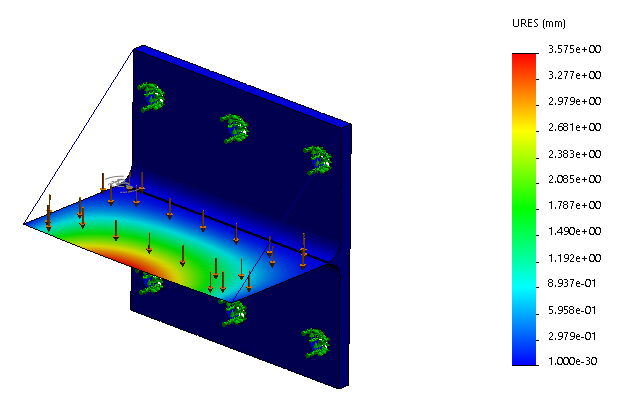 SolidWorks Simulation 有限元分析实例练习（27）：混合网格