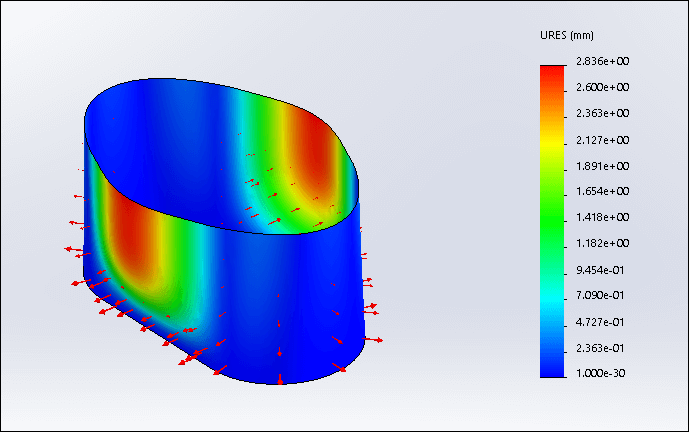 SolidWorks Simulation 有限元分析实例练习（28）：非均匀压力