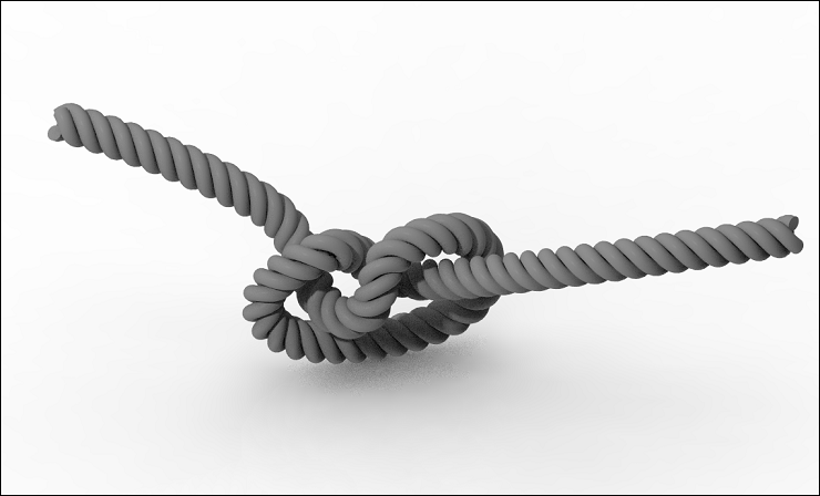 Creo三维建模（40）：绳结