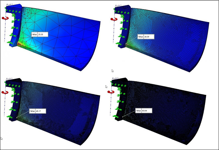 SolidWorks Simulation 有限元分析实例练习（32）：应力奇异点热点诊断的网格细化