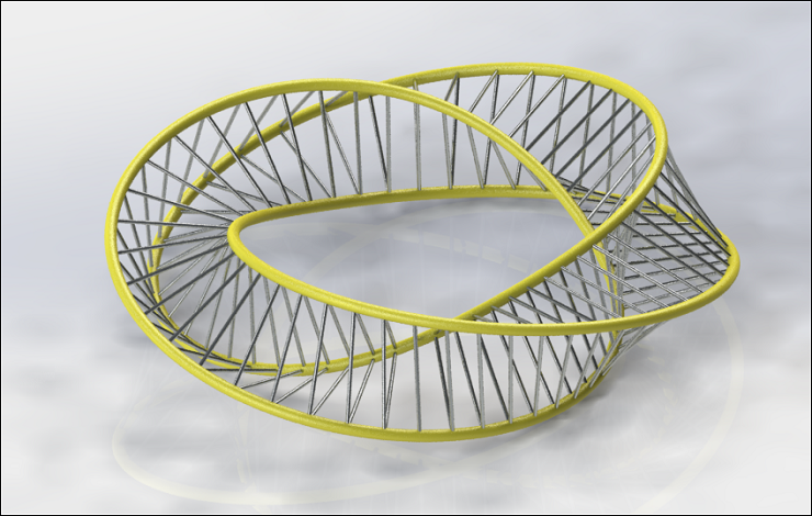 SolidWorks建模练习（22）：莫比乌斯框