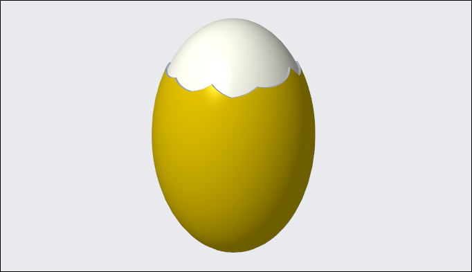 Proe/Creo如何创建剥壳的鸡蛋？
