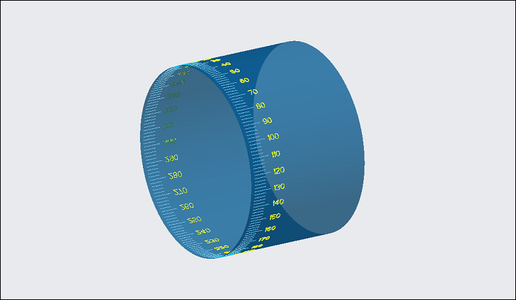 Creo三维建模（49）：圆柱刻度