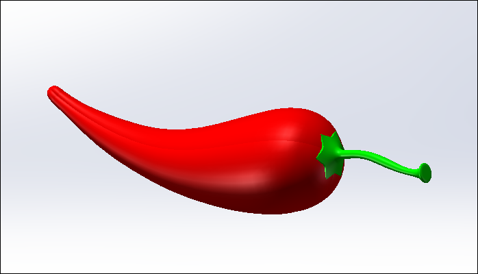 SolidWorks建模练习（37）：辣椒