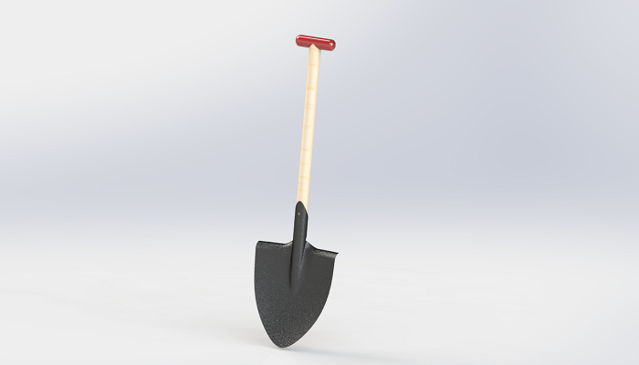 SolidWorks建模练习（63）：铁锹