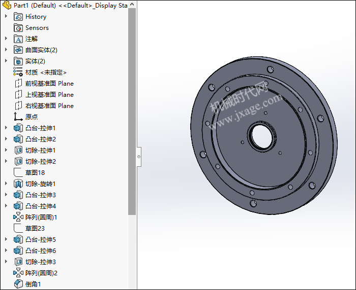 SOLIDWORKS如何将设计树由英文改成中文？