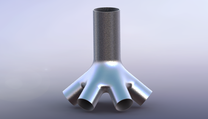 SolidWorks建模练习（101）：六通管